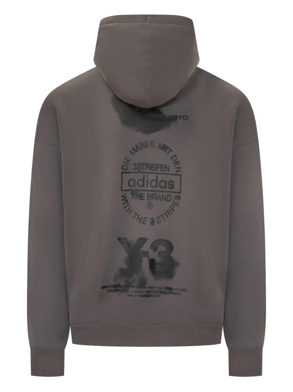Y-3 graphic-print hoodie Grijs