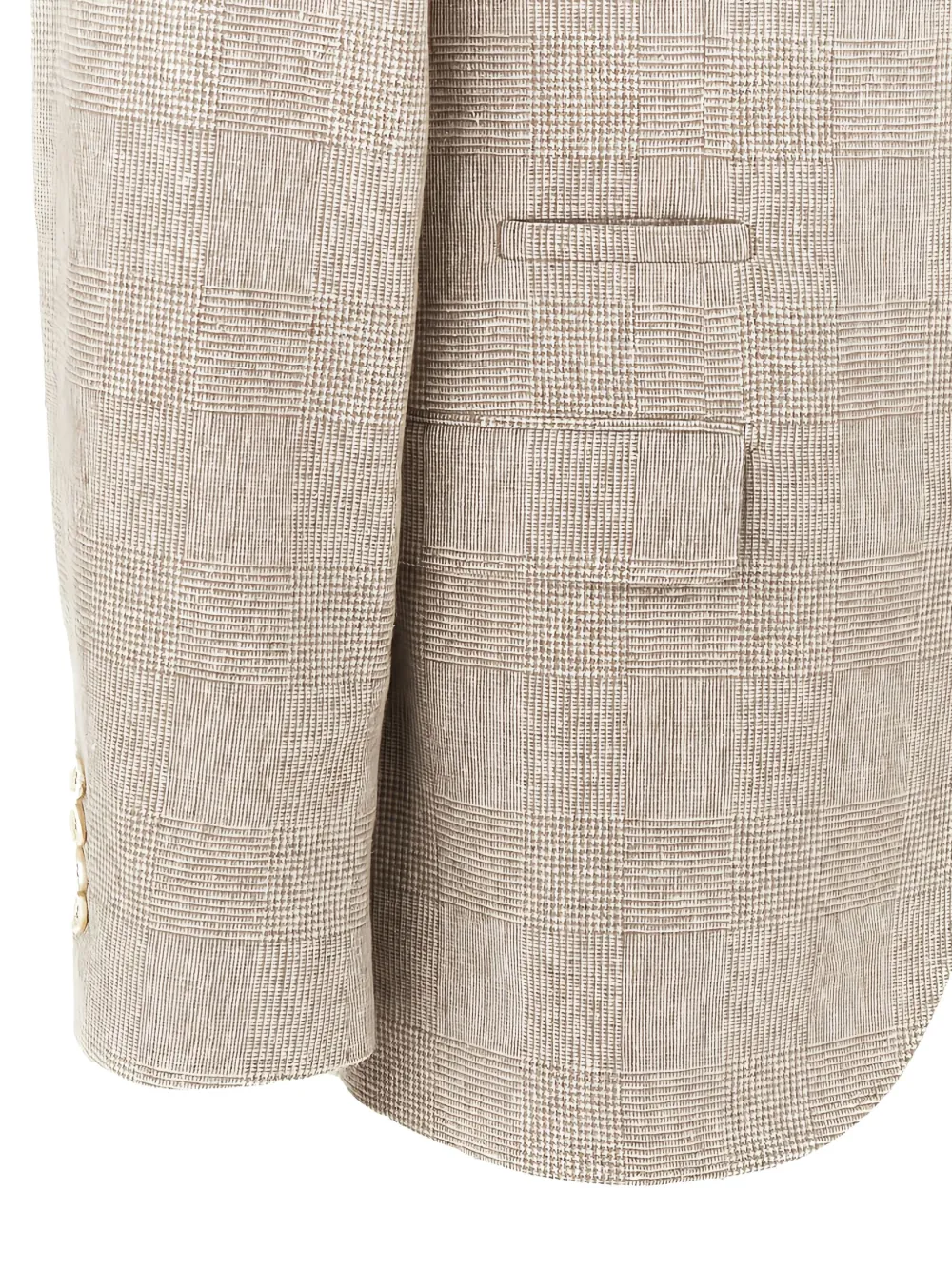 Brunello Cucinelli checked single-breasted blazer Beige