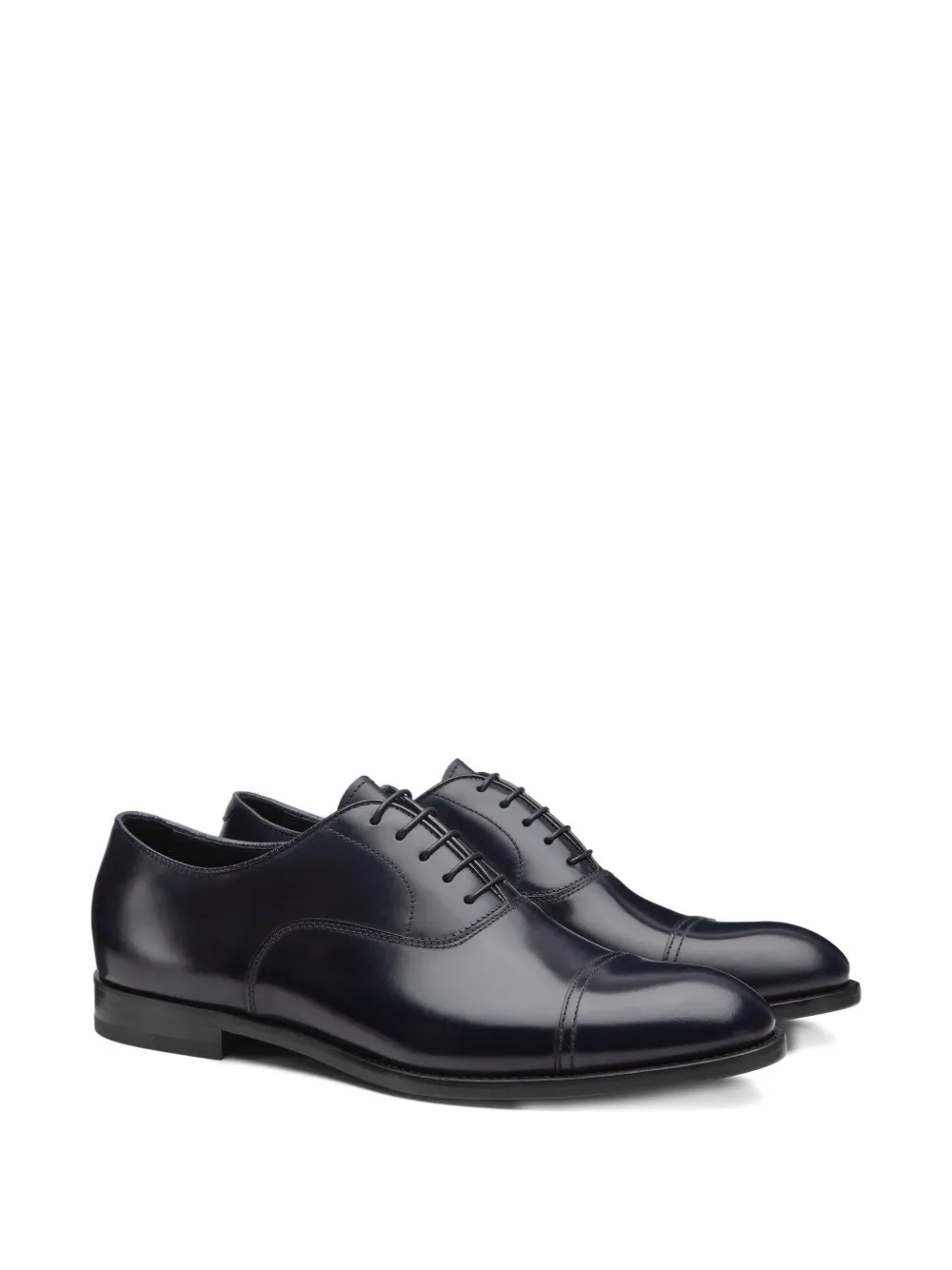 Doucal's cap-toe lace-up Oxford shoes Black