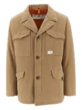 Fay buttoned flap-pocket jacket - Brown