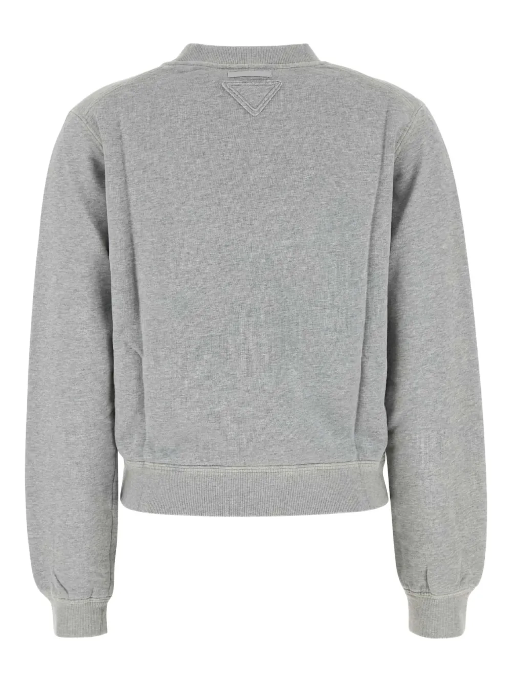 Prada Sweater met geborduurd logo Grijs