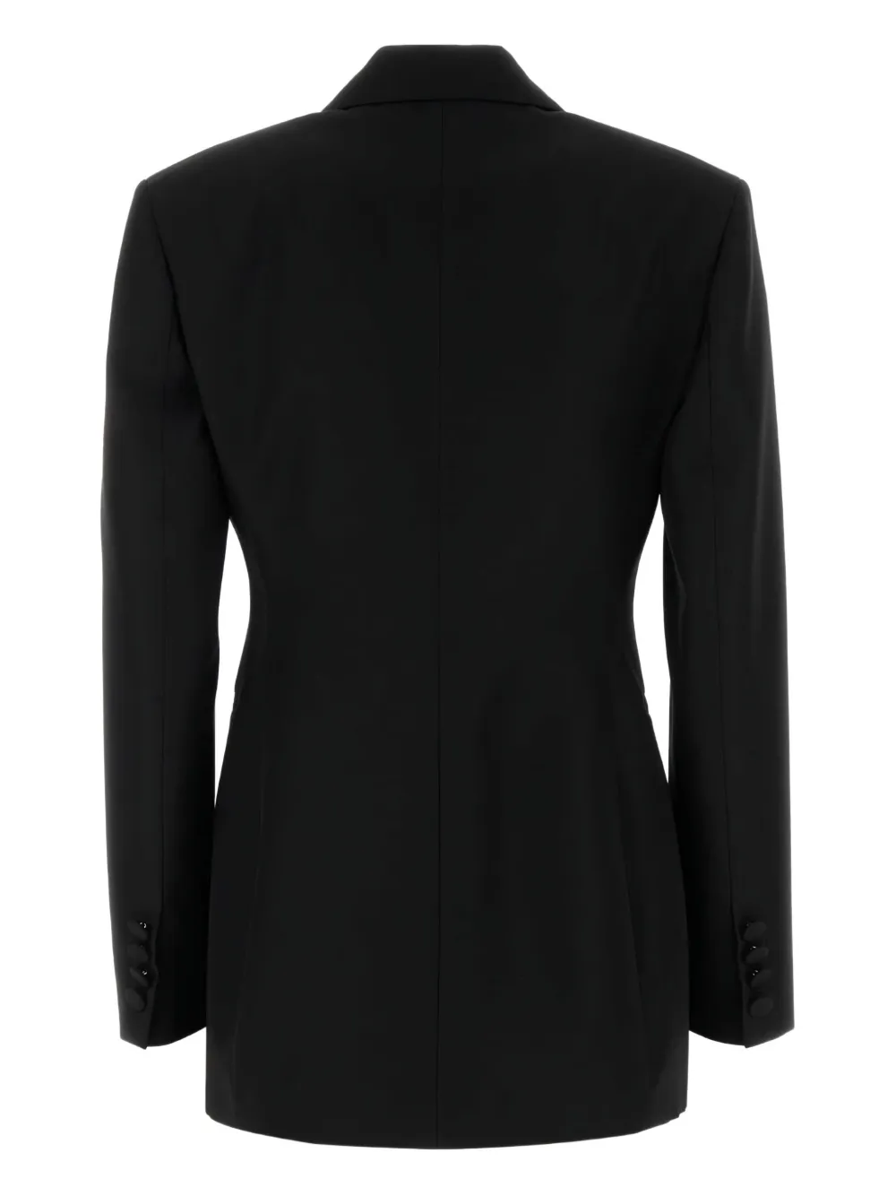 Blumarine rose-embellished wool blazer Zwart