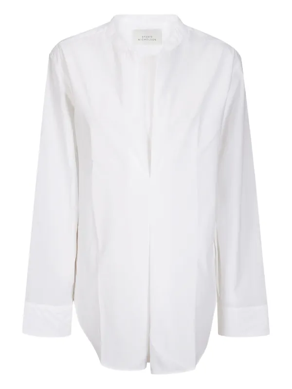 Studio Nicholson Pleat-detail Blouse in White