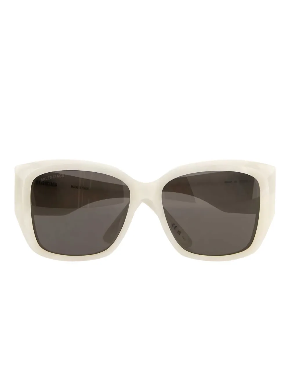 Balenciaga rectangle branded sunglasses - Bianco