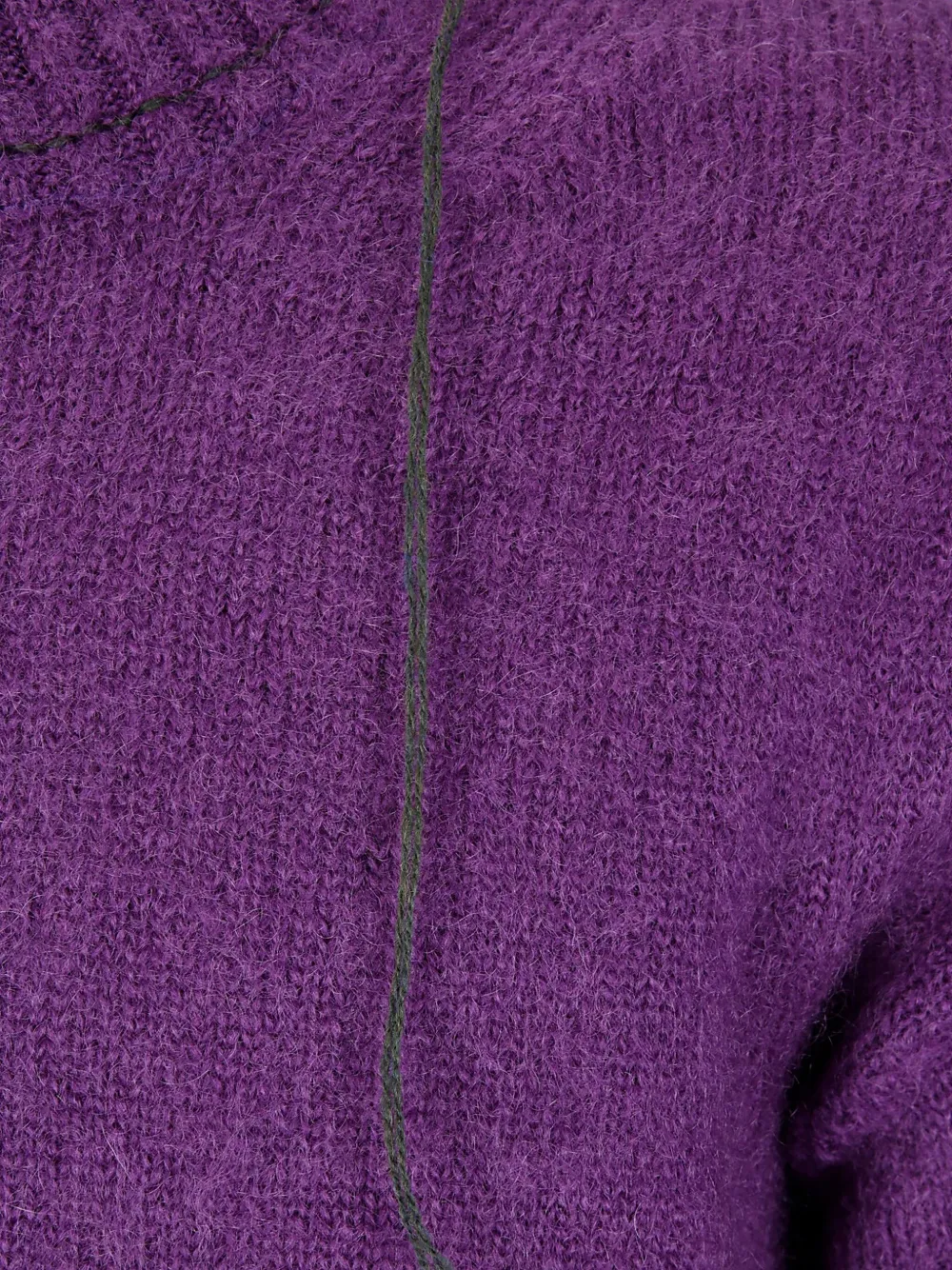 sacai double-ribbed wool knit sweater Paars