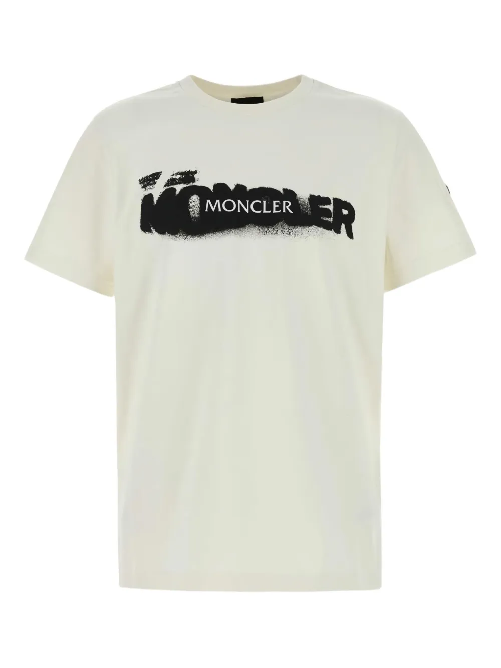 Moncler T-shirt met print Beige