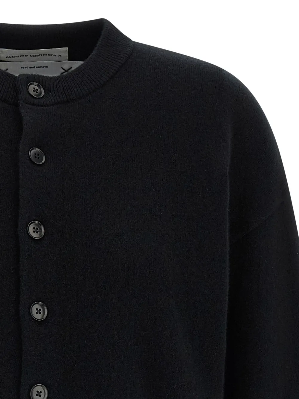 extreme cashmere Vest met knoopmanchetten Zwart