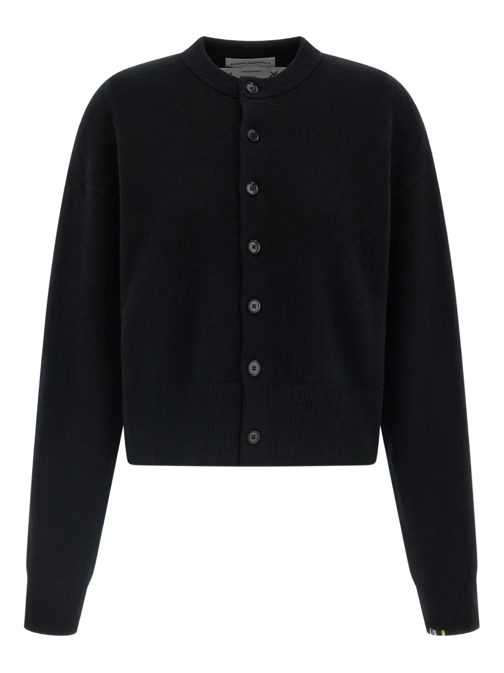 Extreme cashmere Vest met knoop chetten Zwart