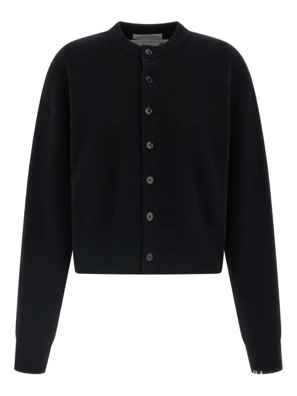 Extreme Cashmere Button-cuffed Cardigan in Black