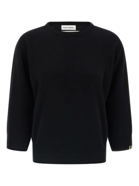 extreme cashmere cuffed-sleeve crew-neck sweater
