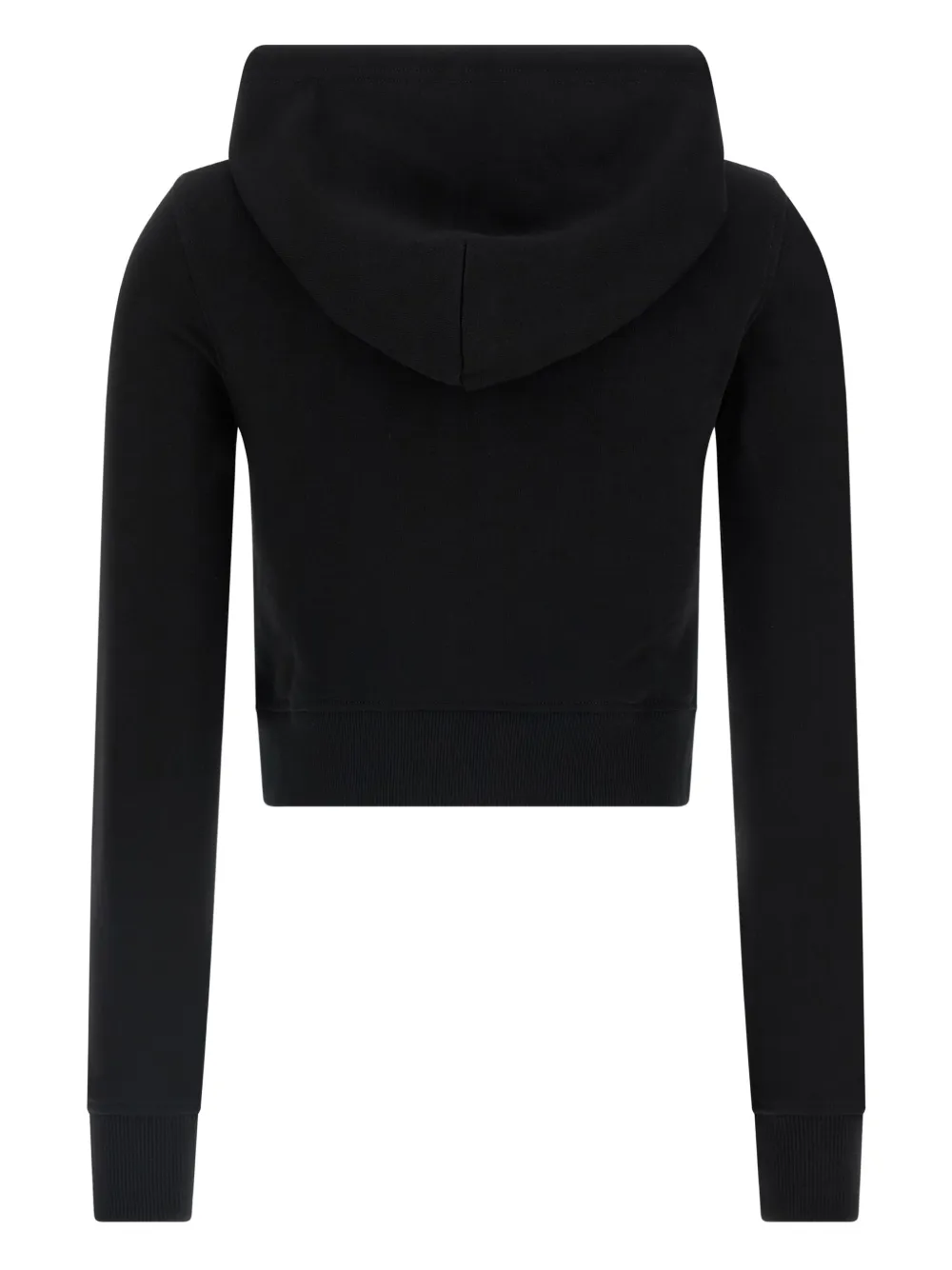 Diesel F-Slimmy cropped hoodie met geborduurd logo - Zwart