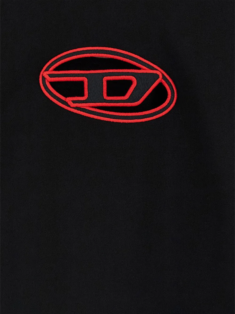 Diesel F-Slimmy cropped hoodie met geborduurd logo Zwart