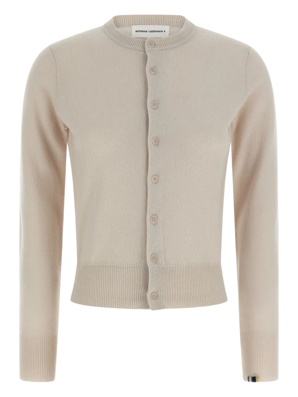 Extreme cashmere crew-neck cashmere cardigan Beige