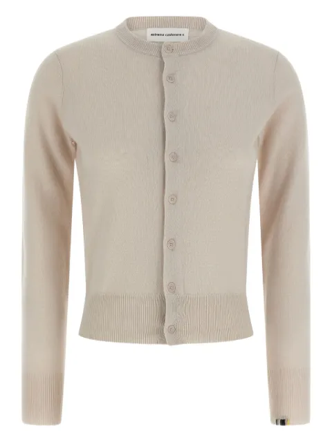 extreme cashmere crew-neck cashmere cardigan