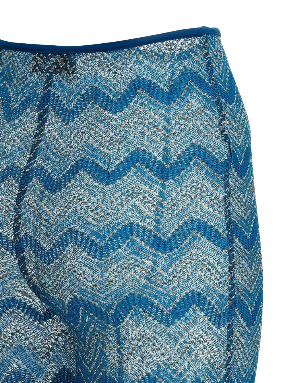 Missoni Lamé broek met zigzag-patroon Blauw