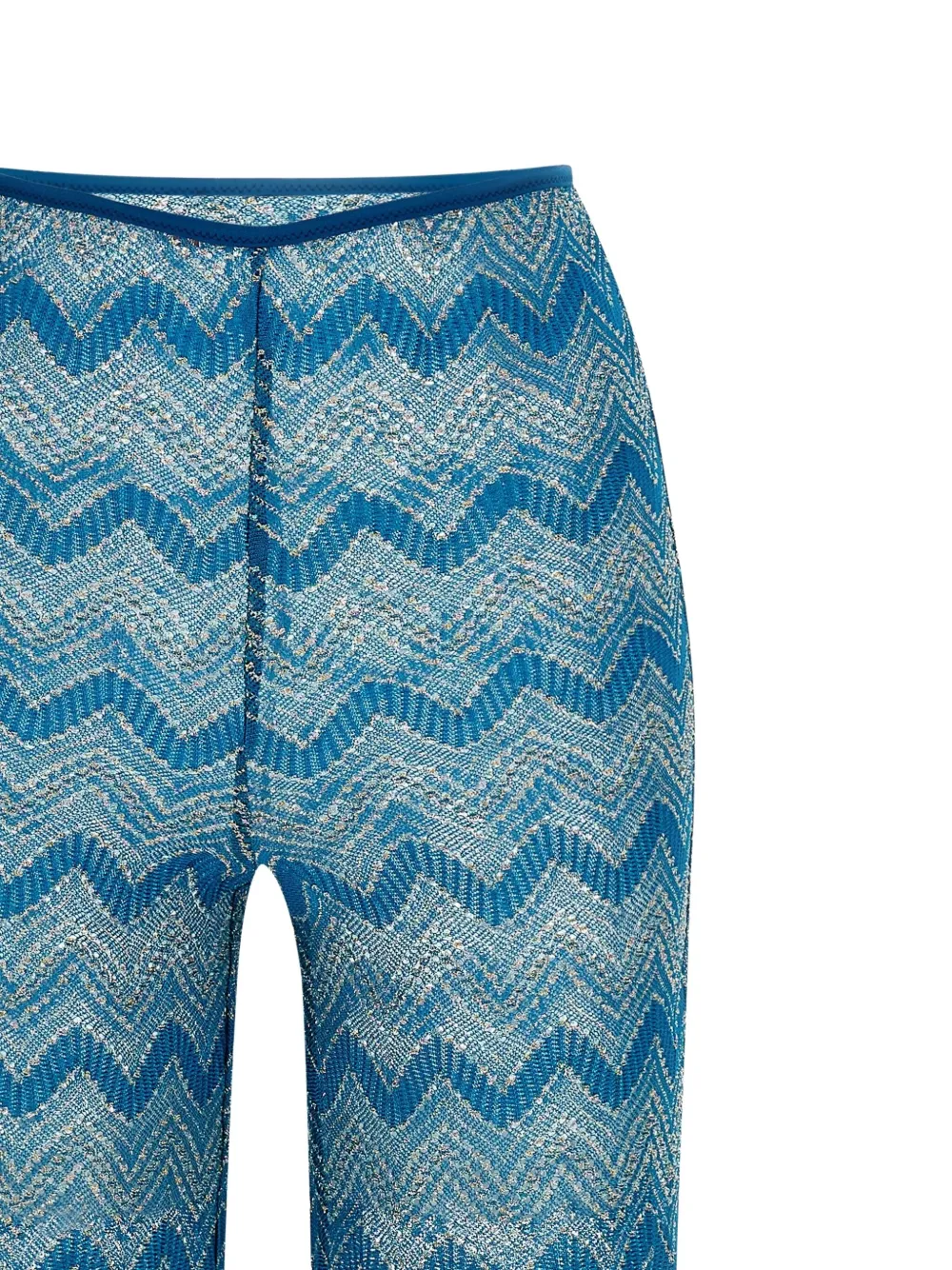 Missoni Lamé broek met zigzag-patroon Blauw