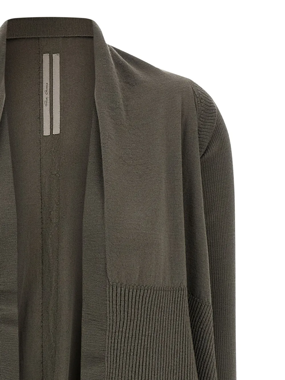 Rick Owens Geribbeld wikkelvest Groen