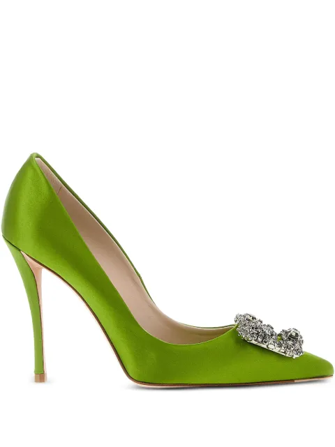 Roger Vivier 100mm flower-strass heeled pumps