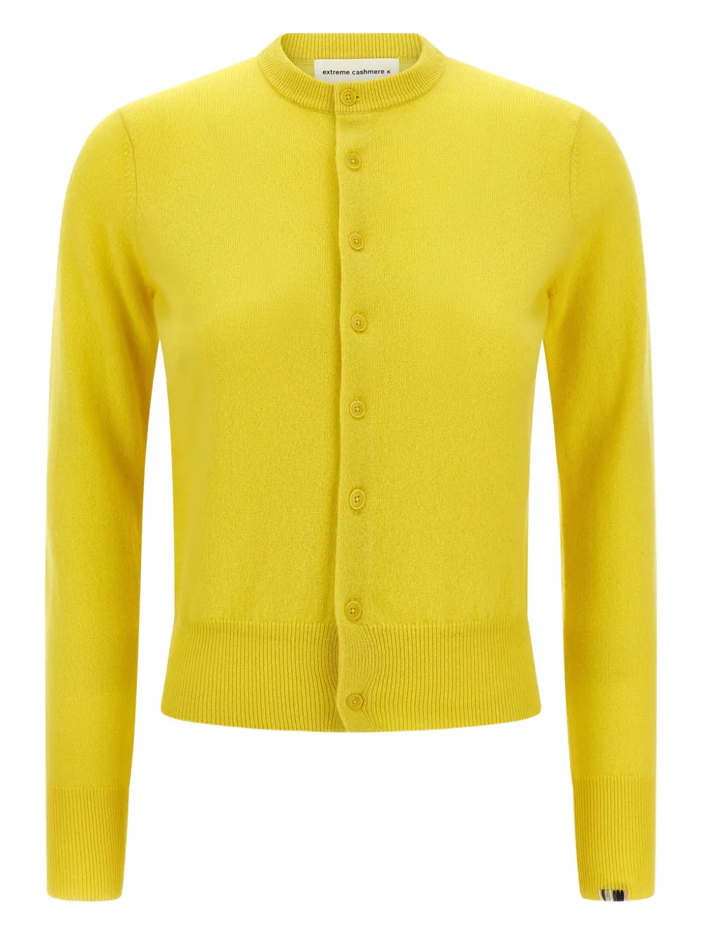 Extreme cashmere Vest met knoopsluiting en chetten Geel