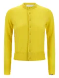 extreme cashmere button-front cuffed-sleeve cardigan - Yellow