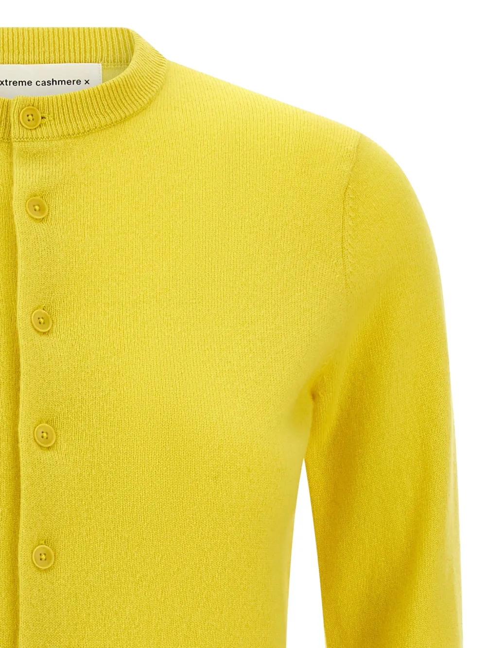 extreme cashmere Vest met knoopsluiting en manchetten Geel