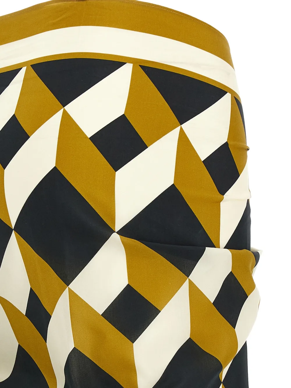 ERES Wikkelrok met geometrische print Bruin