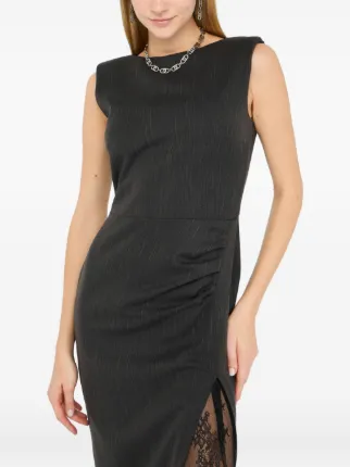 LIU JO Pinstripe lace-insert Dress | Grey | FARFETCH AZ LIU JO Pinstripe lace-insert Dress | Grey | FARFETCH AZ