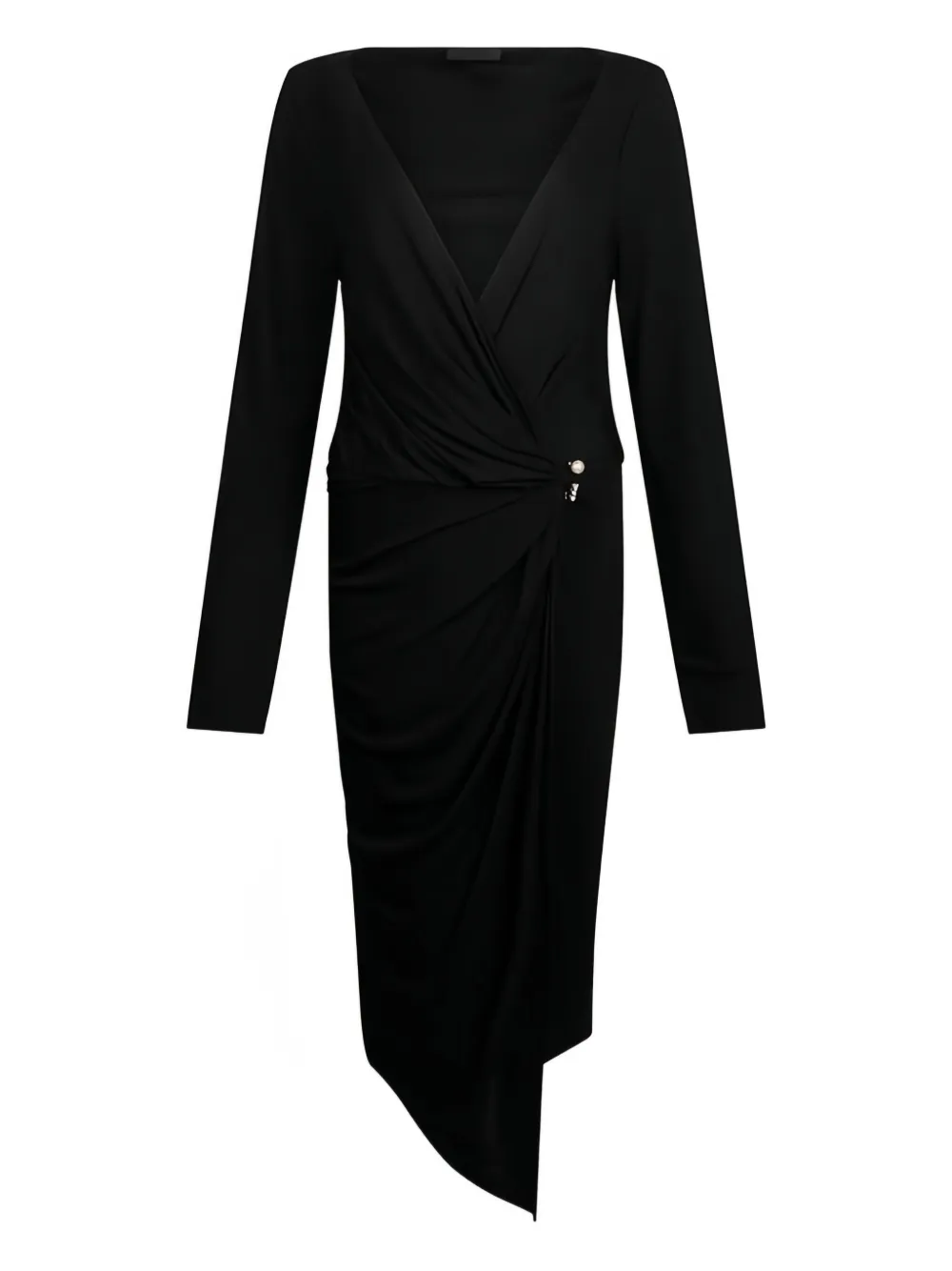 LIU JO draped bejewelled dress - ブラック LIU JO draped bejewelled dress - ブラック
