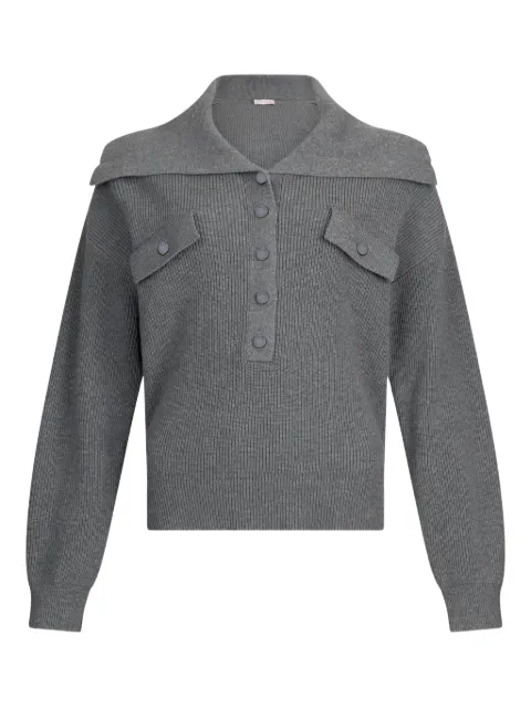 LIU JO maxi-neck ribbed sweater