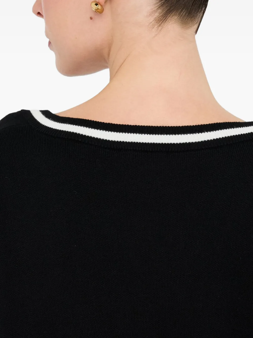 LIU JO Silk-blend jumper Zwart