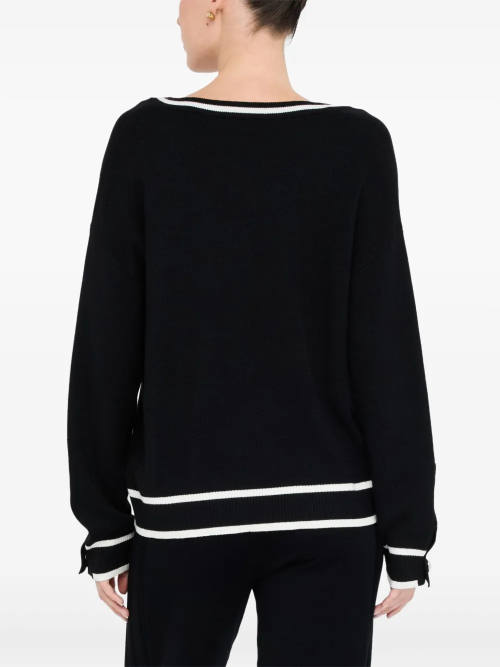 LIU JO Silk-blend jumper Zwart