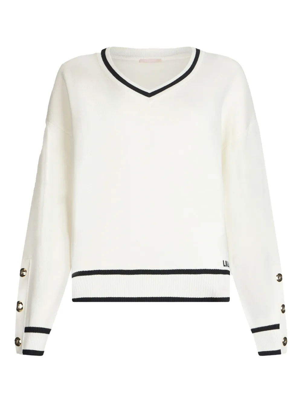 Liu •jo Silk-blend Jumper In White