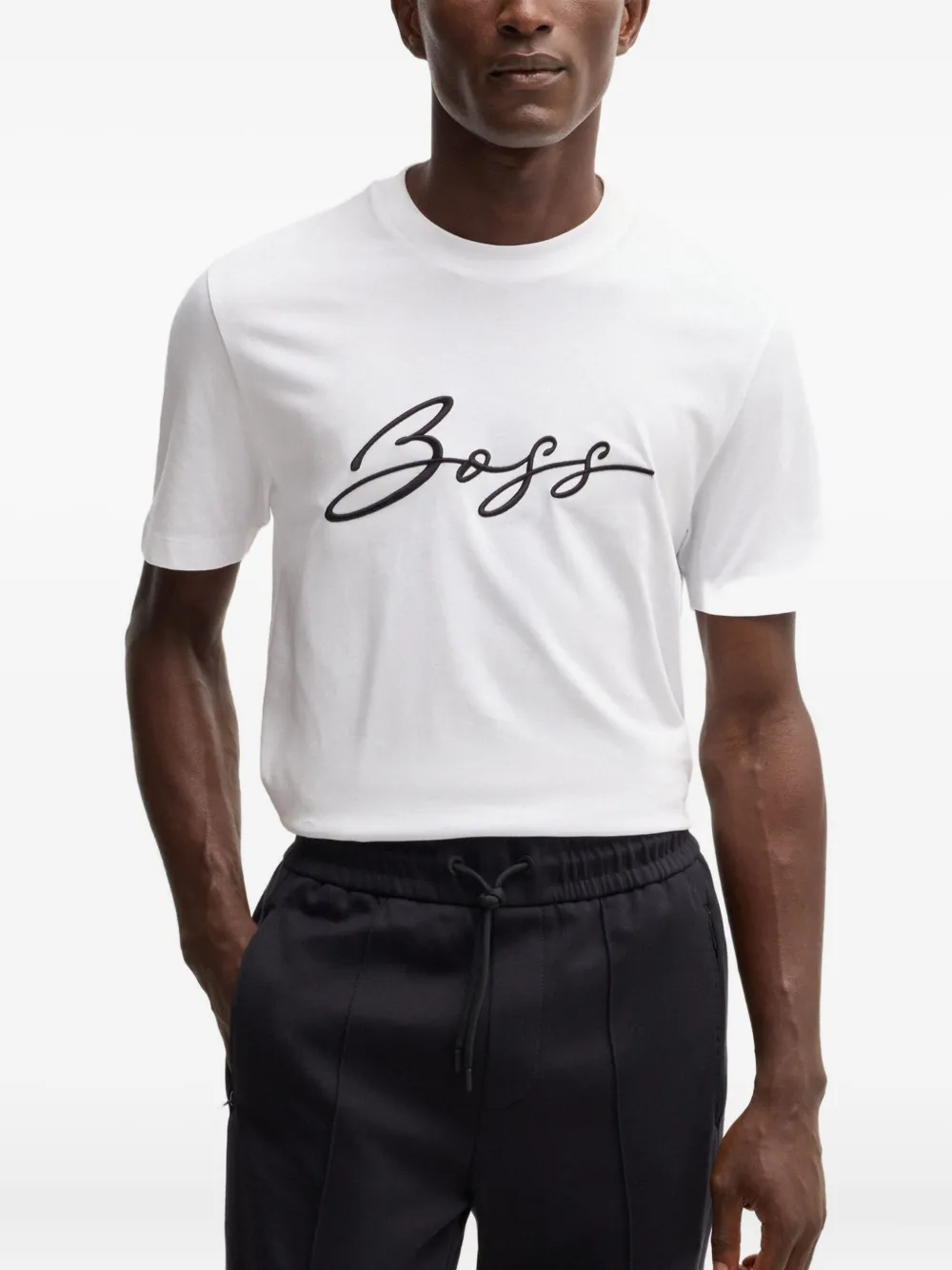 BOSS T-shirt met logo - Wit