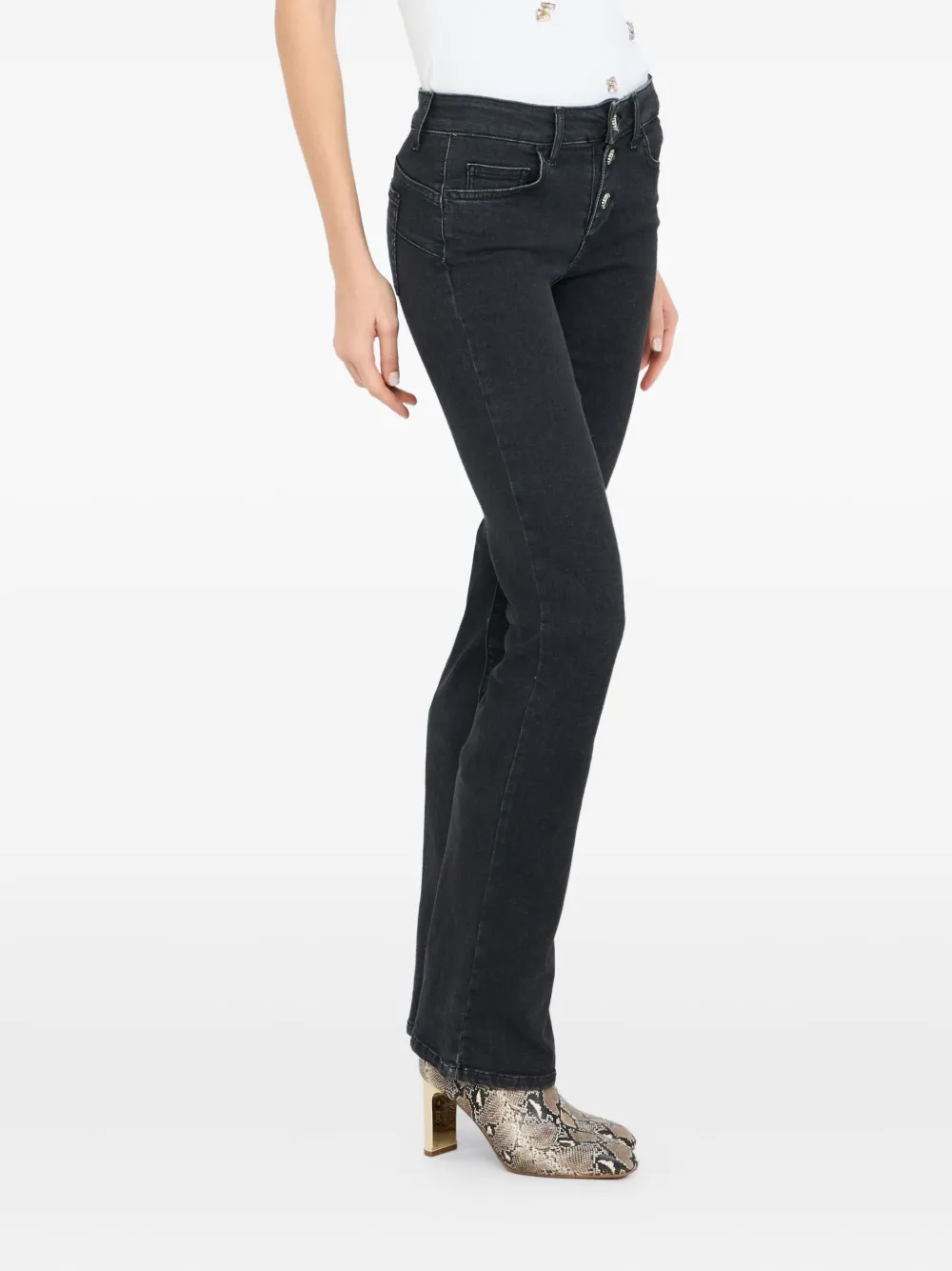 LIU JO Bootcut Bottom Up jeans Zwart
