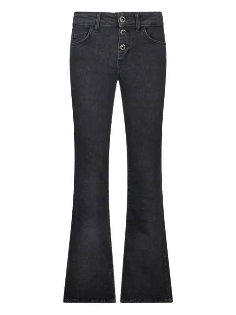 LIU JO button-embellished bootcut jeans