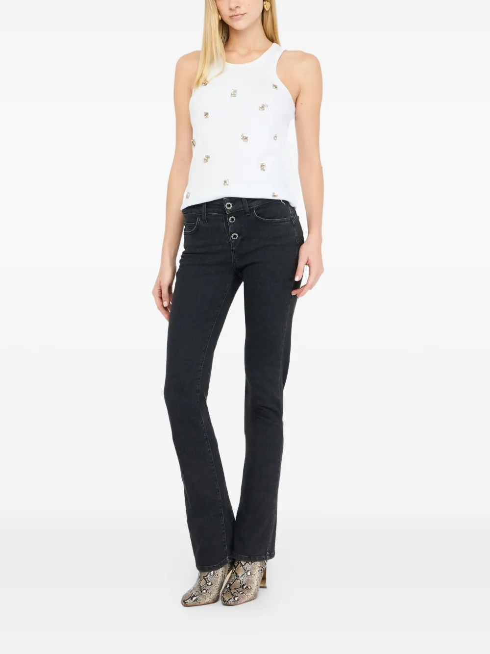 LIU JO Bootcut Bottom Up jeans Zwart