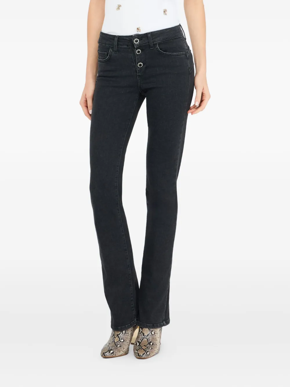 LIU JO Bootcut Bottom Up jeans Zwart