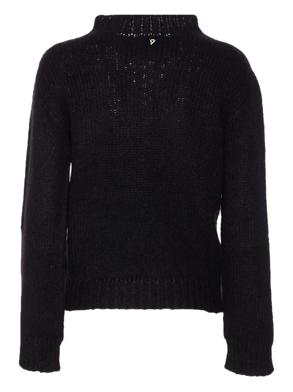 DONDUP crew neck embroidered sweater Zwart