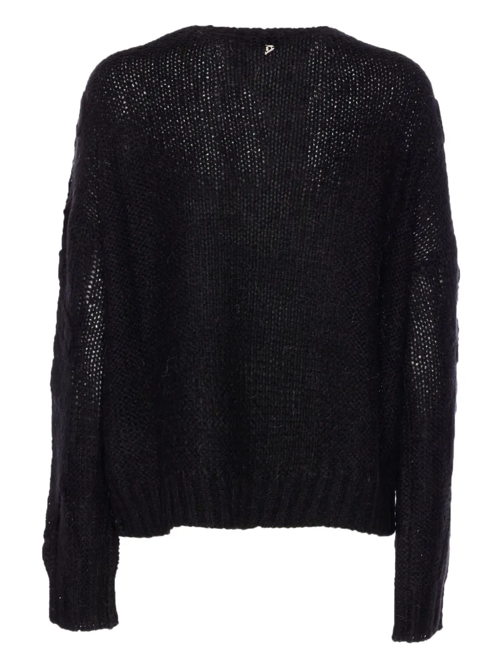 DONDUP embroidered crewneck sweater Zwart