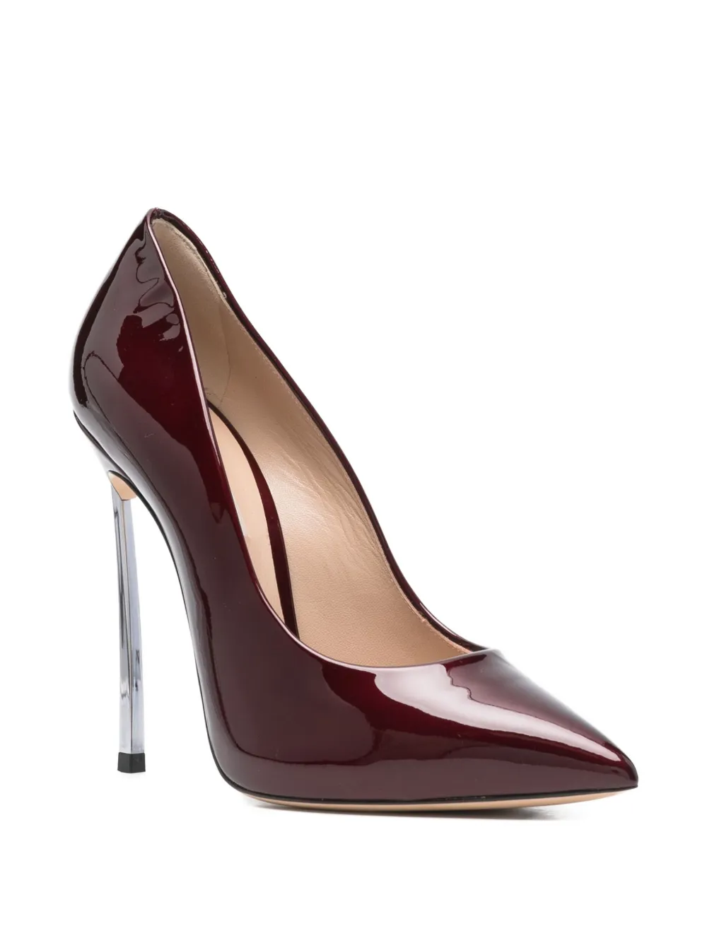 Casadei 100mm metallic-heel pointed-toe pumps Red