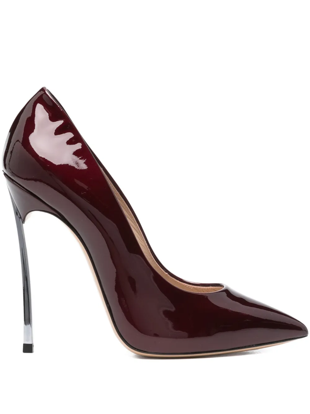 Casadei 100mm metallic-heel pointed-toe pumps Red