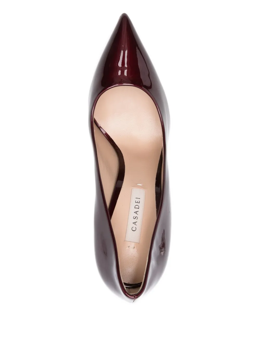Casadei 100mm metallic-heel pointed-toe pumps Red