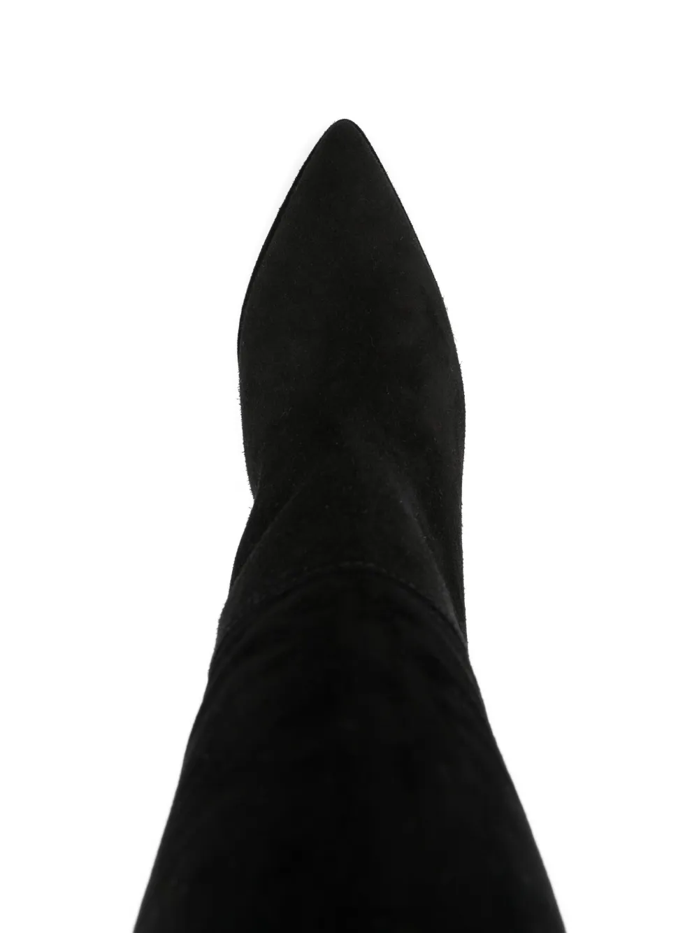 Casadei 100mm suede knee-high stiletto boots Black