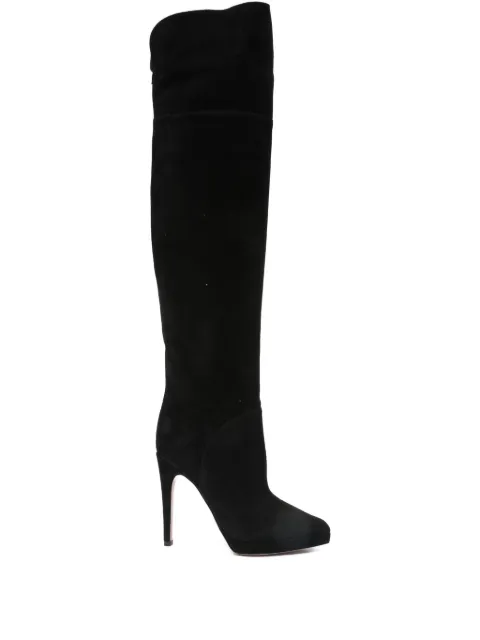 Casadei 100mm suede knee-high stiletto boots