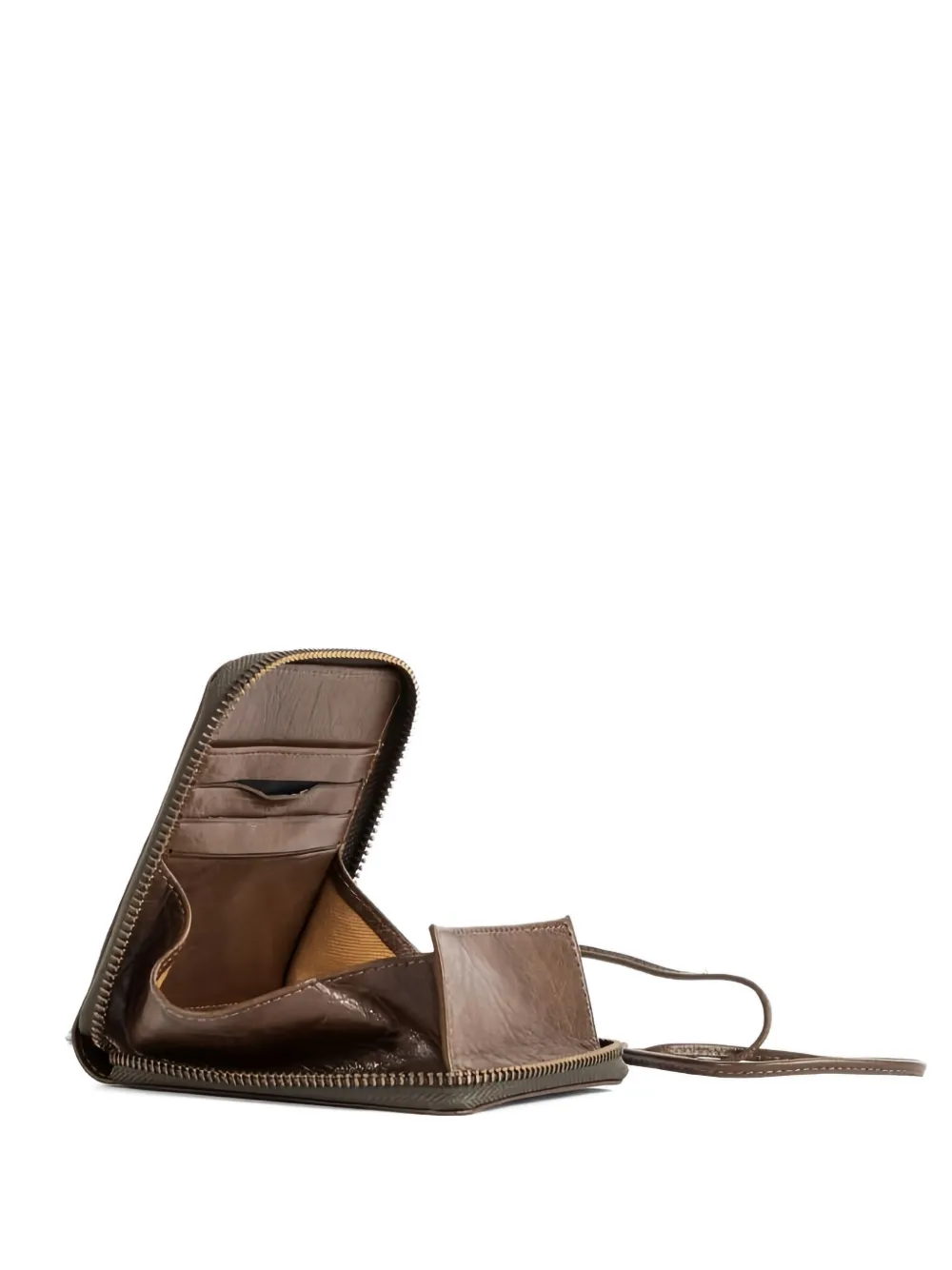 Bea Mombaers Zip-fastening Leather Wallet In Brown