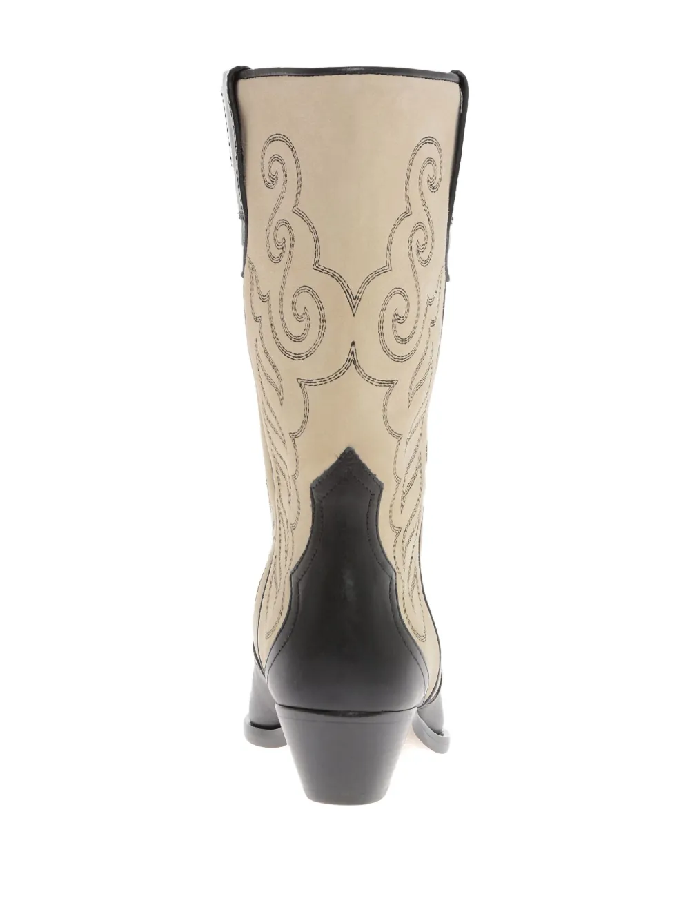 ISABEL MARANT Duerto embroidered leather cowboy boots Neutrals