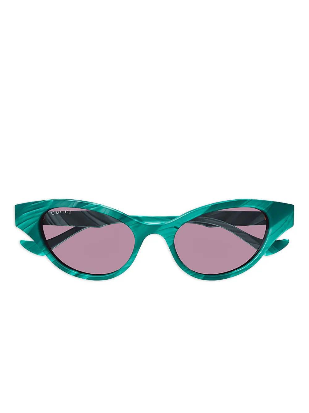 striped-marble cat-eye sunglasses