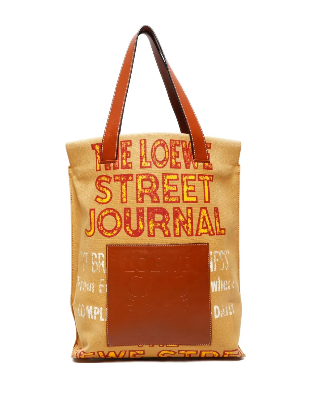 2000-2015 large logo-patch tote bag