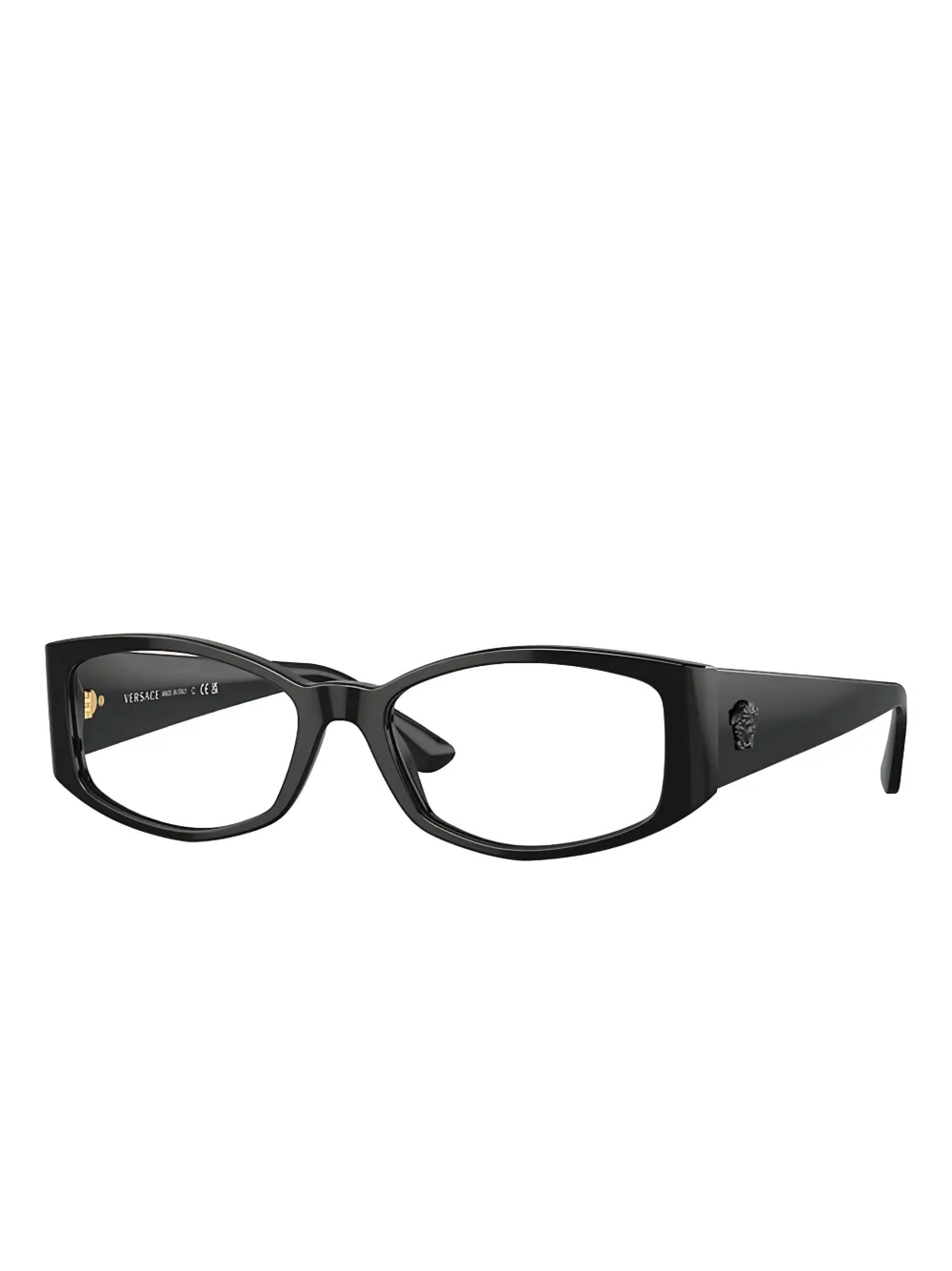 Versace Bril met geometrisch montuur Zwart