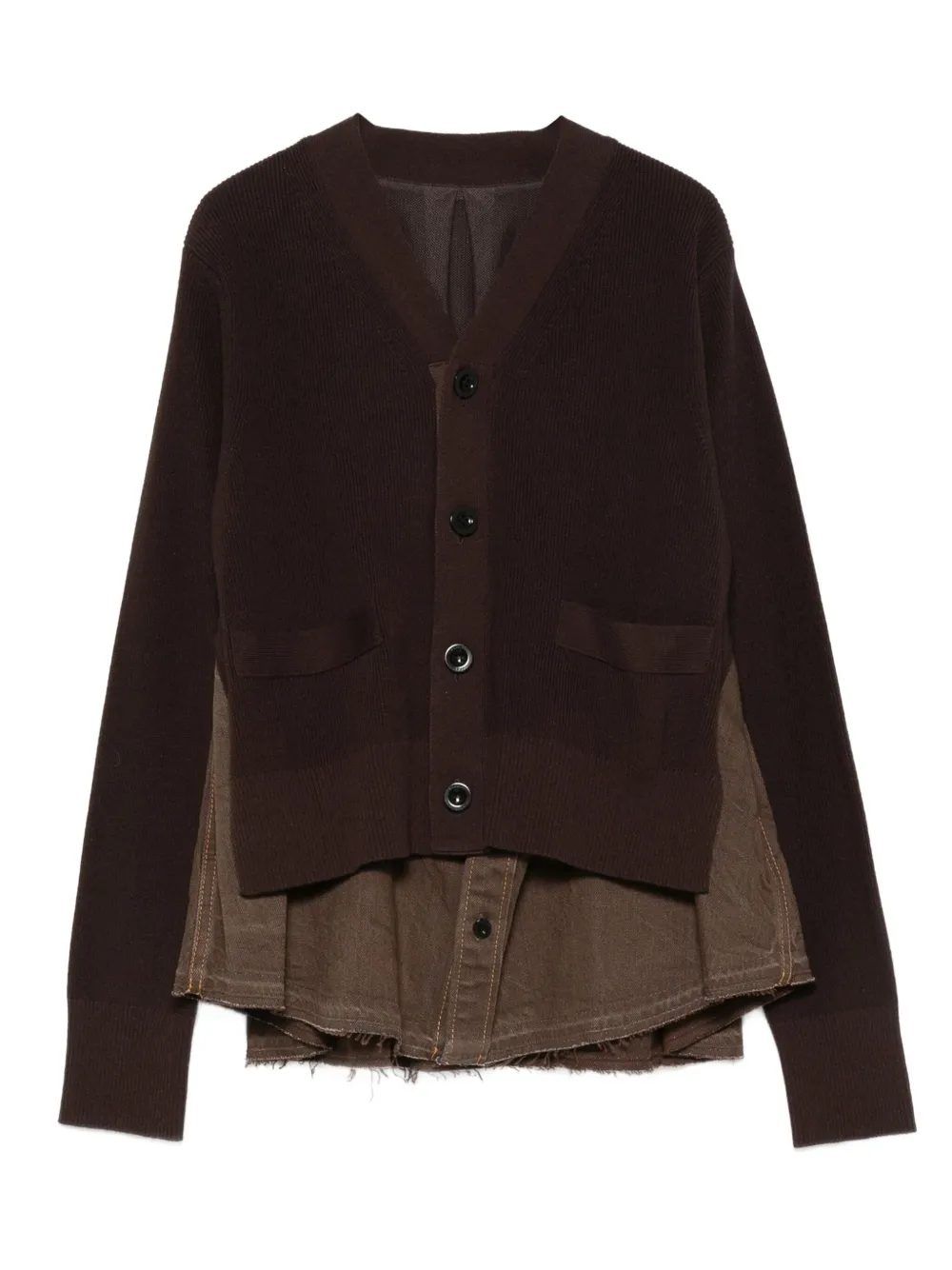 Sacai Gelaagd vest Bruin